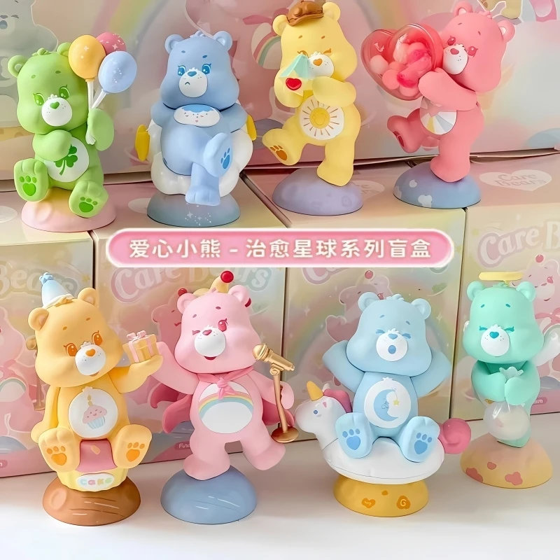 Healing Planet Series Schattige beer Schattige pop Meisje Verjaardagscadeau Mode Blind Box Action Figure Desktop Decoratie Cadeau