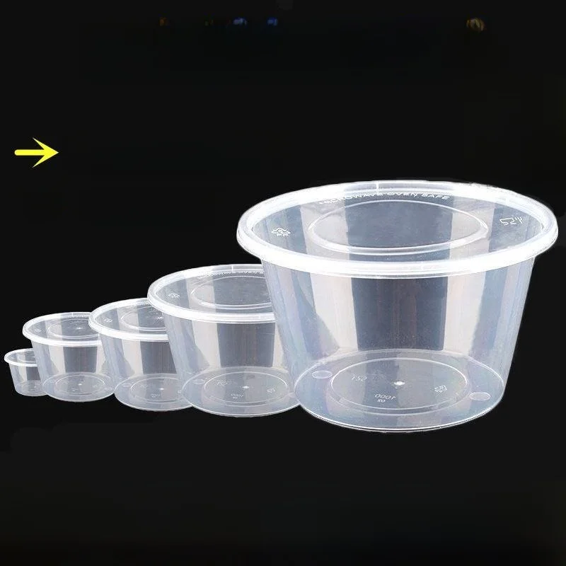 

Disposable Plastic Lunch Box with Lid Takeaway round Bowl for Home Use Instant Noodles 1250ml Small Bowl 1000 Bowl Pack