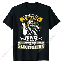 私は電流のキーパーおかしい電気技師tシャツtシャツ卸売シンプルなスタイルは、tシャツの綿のtシャツカジュアル