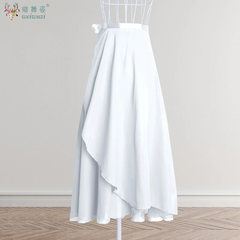 Chiffon Ballet Tutu Dans Rok Dans Skate Wrap Sjaal Gymnastiek Ballerina Lyrische Lange Ballet Rok Ballet Dans Jurk Vrouwen