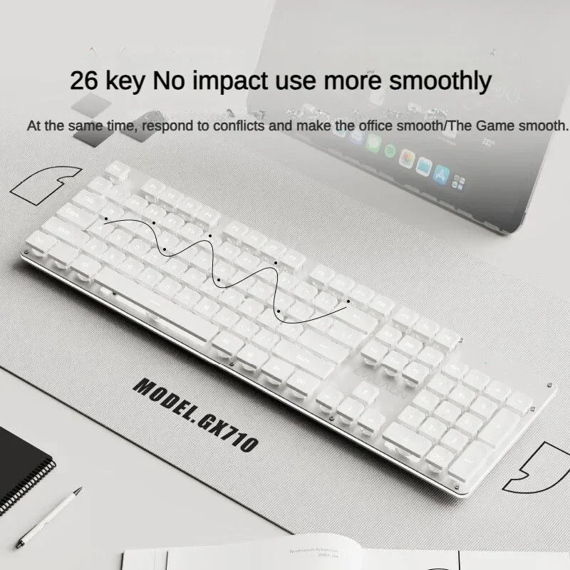 Imagem -05 - Eweadn-wired Teclado e Mouse Conjunto Gx710 Luz com Retroiluminação para Laptop pc Gamer Escritório Acessórios para Jogos