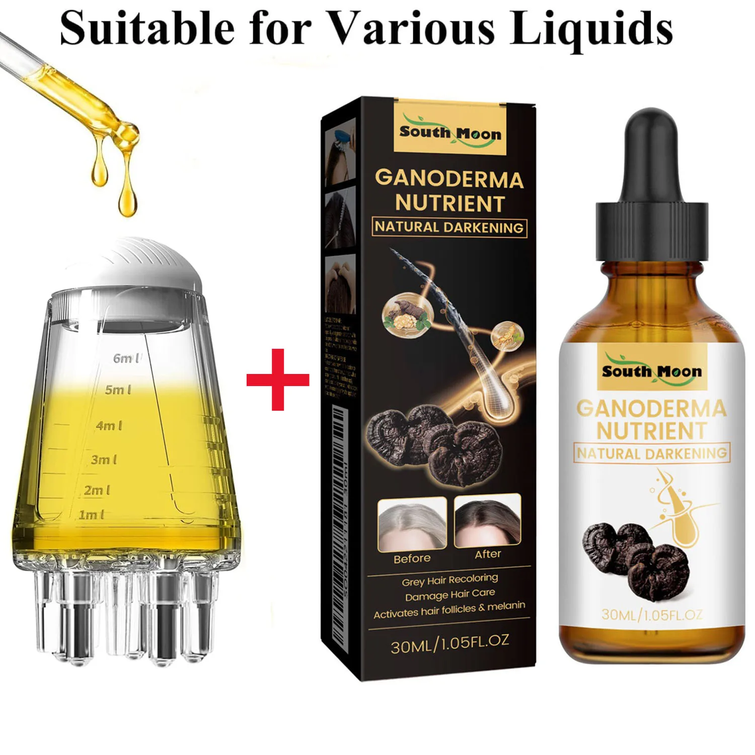 

Mini Portable Hair Growth Serum Oil Scalp Nourish Applicator Liquid Comb Repair Solution for Hair Root Massage Medicine