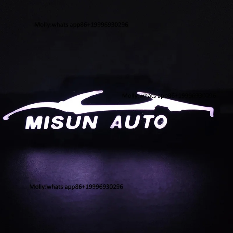 Custmzation Grille LED Logo Light 12V Glass Car Badge Emblem IP68