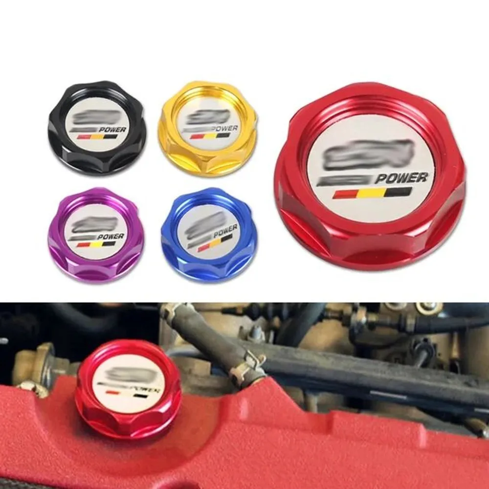 Mugen Style Car Engine Oil Cap Aluminum Radiator Fuel Filler Tank Cover Fit for Honda Civic City Accord CR-V XR-V Vezel