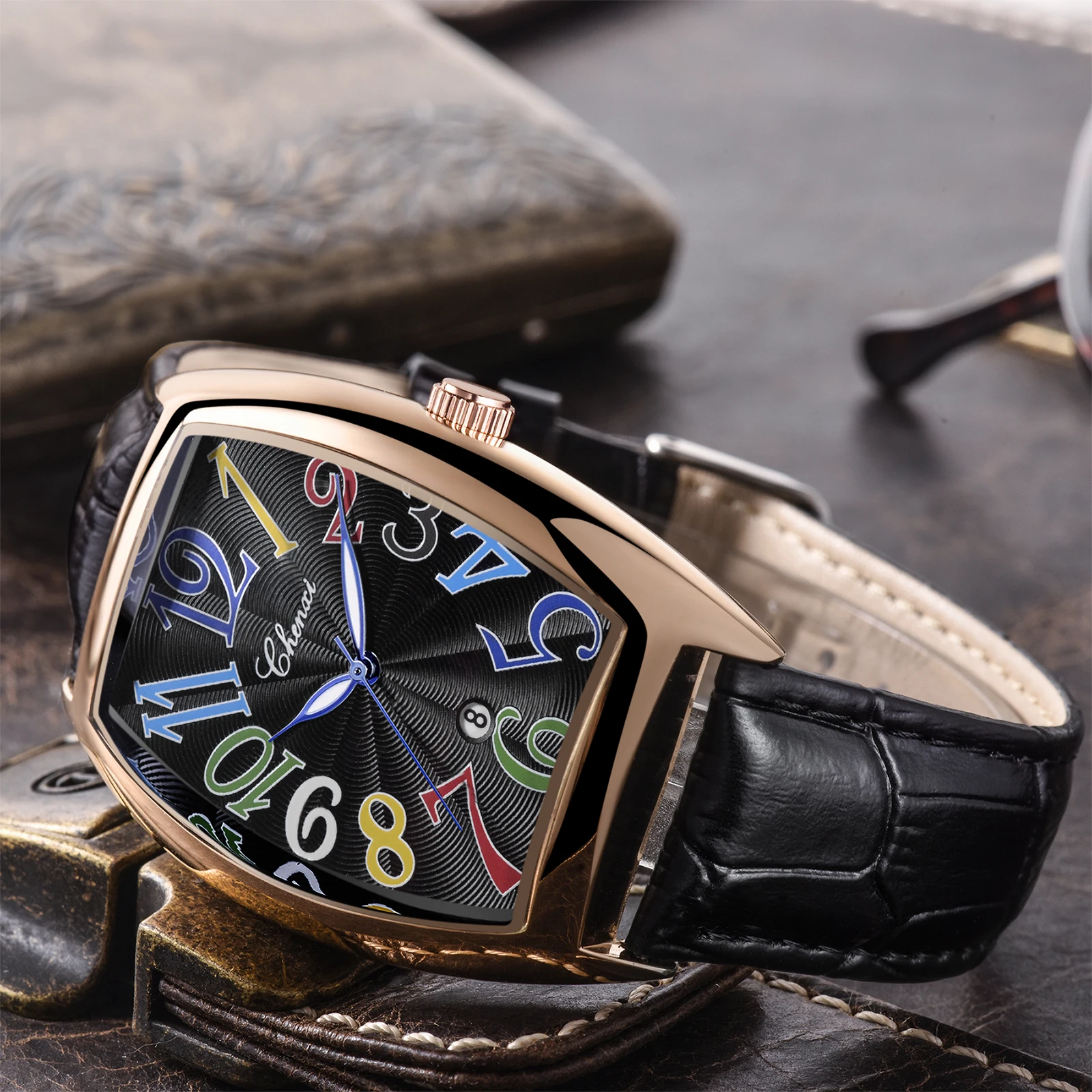 Watch For Man Leather Strap Luxury Fashion Luminous Watches High Quality Quartz Calendar Waterproof Wristwatches Men's Clock