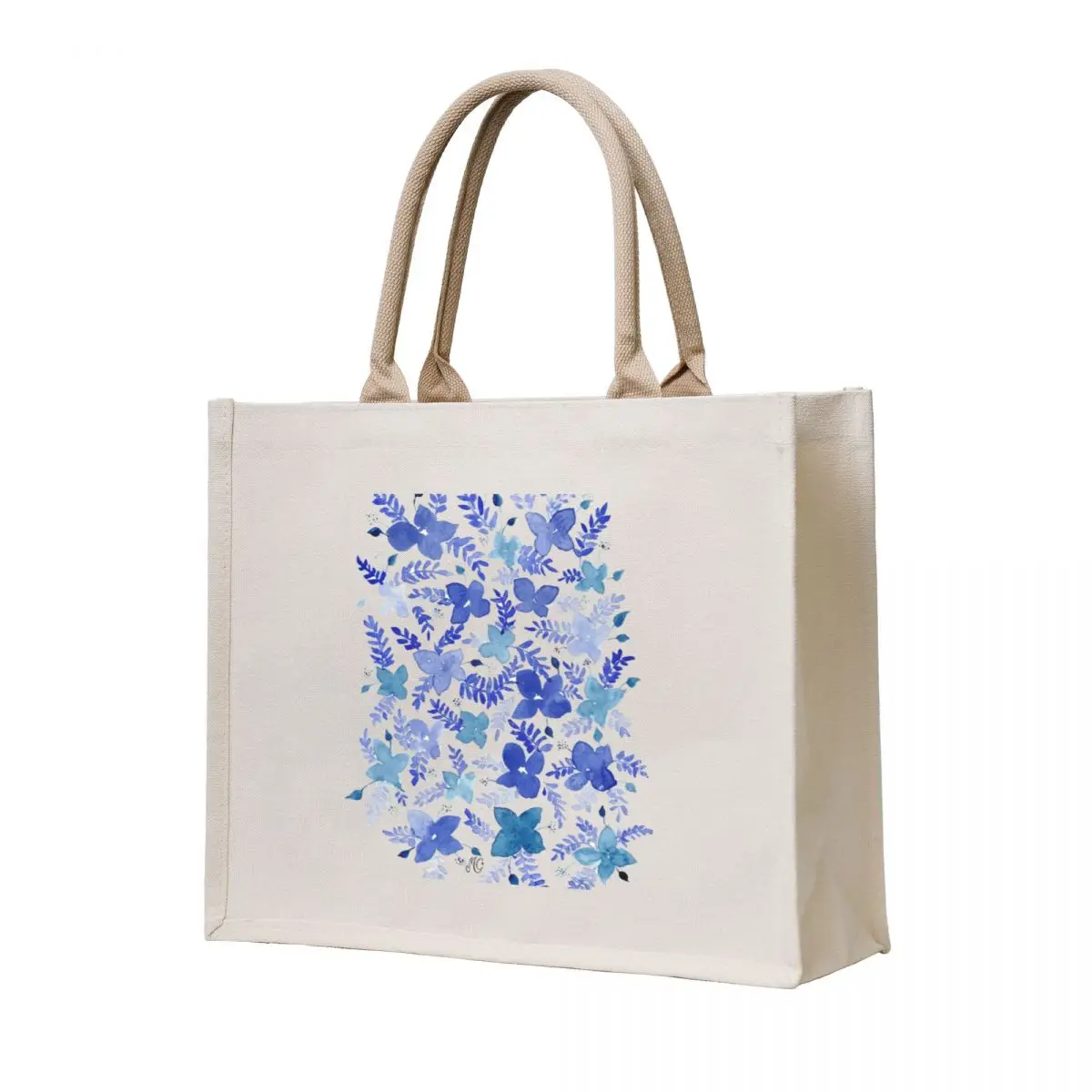

Blue Flowers and Ferns Tote Bag Women's shopping bag women cute