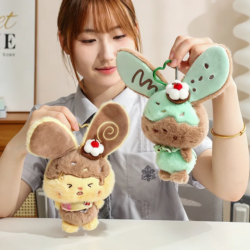 Bunny Stuffed Animal 18cm 25cm Pudding Mint Chocolate Cream Rabbit Plush Toy Cuddly Companion for Sofa Relaxation Gift