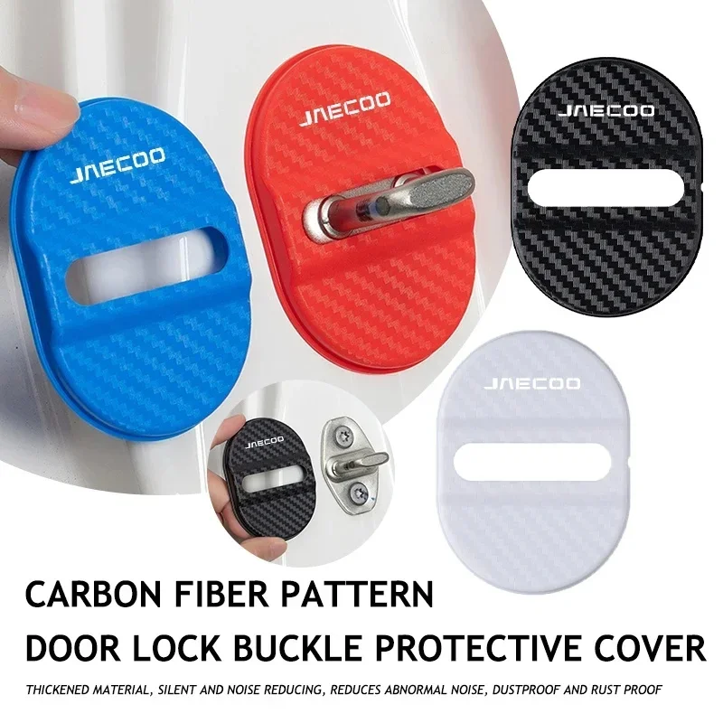 4Pcs Anti-Scratch Car Door Lock Buckle Cover for Jaecoo J7 J8 7 Tiggo 8plus 8 5 Plus 7pro Max C5 Anti-Collision Auto Accessories