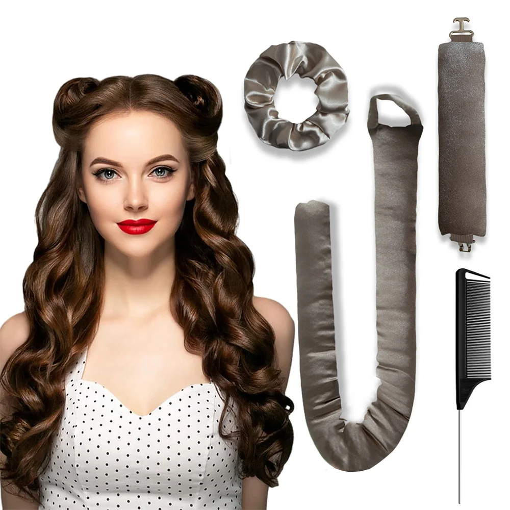 

NEW Heatless Hair Curlers Curling Rod Headband No Heat Hair Rollers Lazy Curls Hook Sleeping Soft Flexi Rods Hair Styling Tool