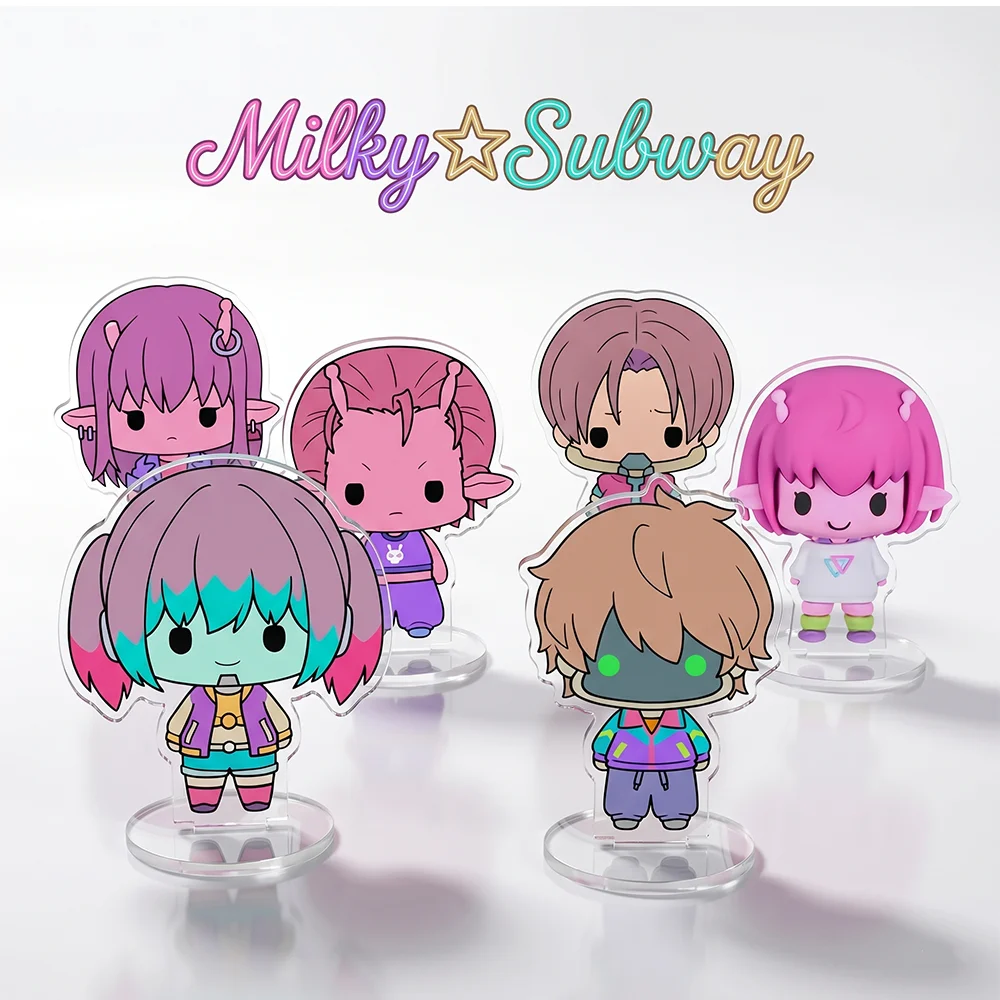 Lácteo ☆ Subway: The Galactic Limited Express Q version Chiharu Makina 10CM Lindo Soporte Acrílico de Anime, Llavero, Decoración de Escritorio, Regalo para Fans
