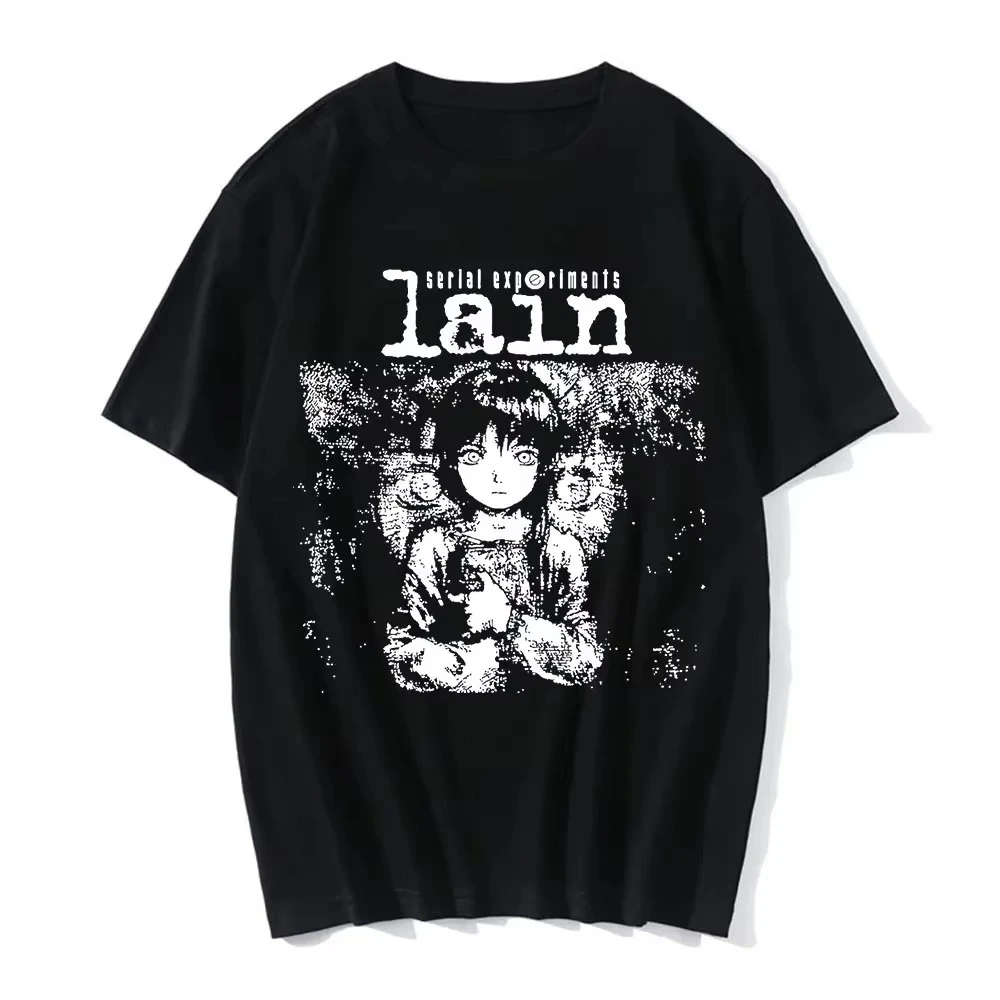 2025 Anime Serielle Experimente Lain T-Shirt Männer Frauen Grafik T Shirts Unisex Iwakura Manga Mädchen Sci Fi Kurzarm T-shirts Tops