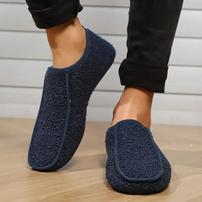 Men's Winter Comfortable Indoor Home Shoes Cotton Shoes Warm Lazy Shoes