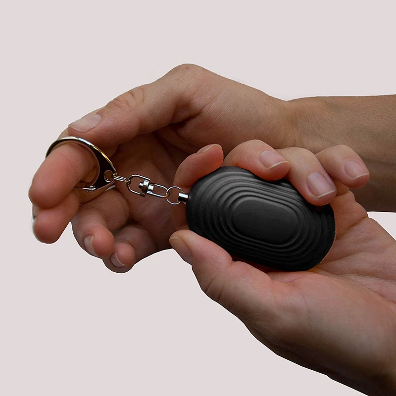 Alarme de Proteção Pessoal Keychain, Alto Sonic Siren Device com Lanterna, Aumentar a Segurança, 130 DB, 2X