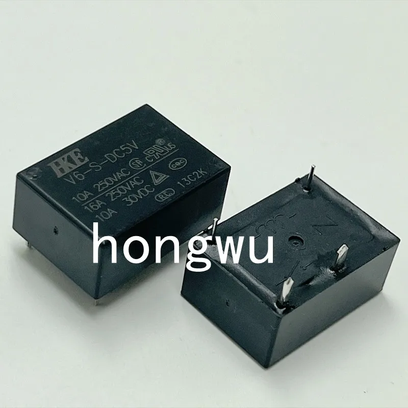 100% Original New 2PCS  V6-S-DC5V  V6-S-DC12V  V6-S-DC24V  relay 16A 4pins