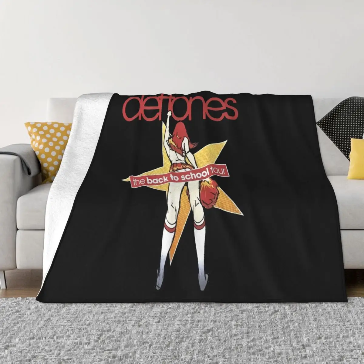 Deftones Vintage 2000 The Back To School Tour Dates Rock Xl Hot Sale Hip-Hop Designing Throw Blanket