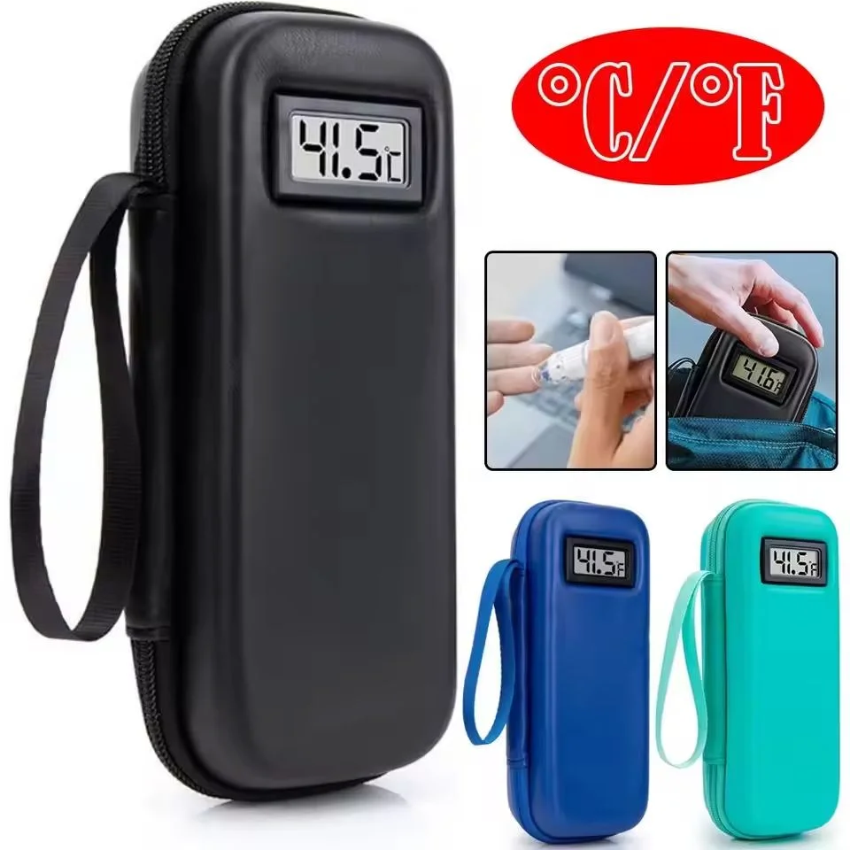 Insulin Cooler Storage Organizer Bag with Thermometer Waterproof Portable Medication Travel Case Cooling Bag for Diabetics view 4