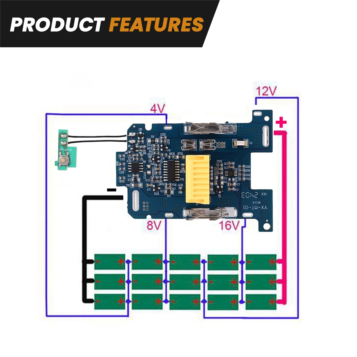 В продаже 10 шт. BL1830 литий-ионный аккумулятор BMS PCB плата защиты от зарядки для электроинструмента Makita 18 В BL1815 BL1860 LXT400 Bl1850