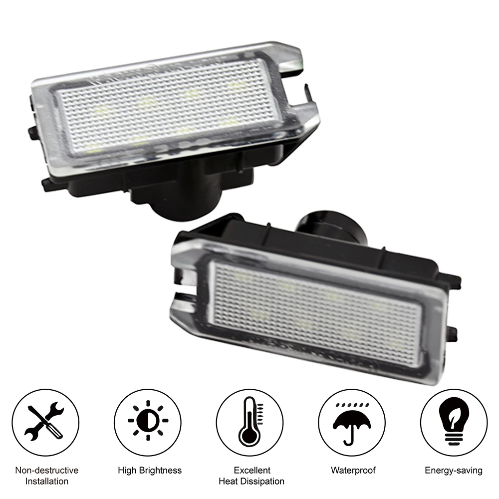 LED License Plate Number Light for Jeep Grand Cherokee Compass Patriot Maserati Levante and Fiat 500 Car Models