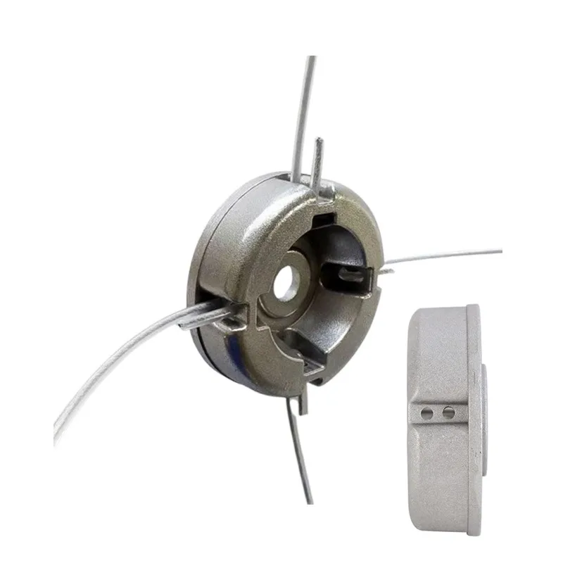 （NEW）Supreme Quality Aluminum Alloy Universal Lawn Mower Head with Durable Nylon Steel Mowing Line Replacement Parts