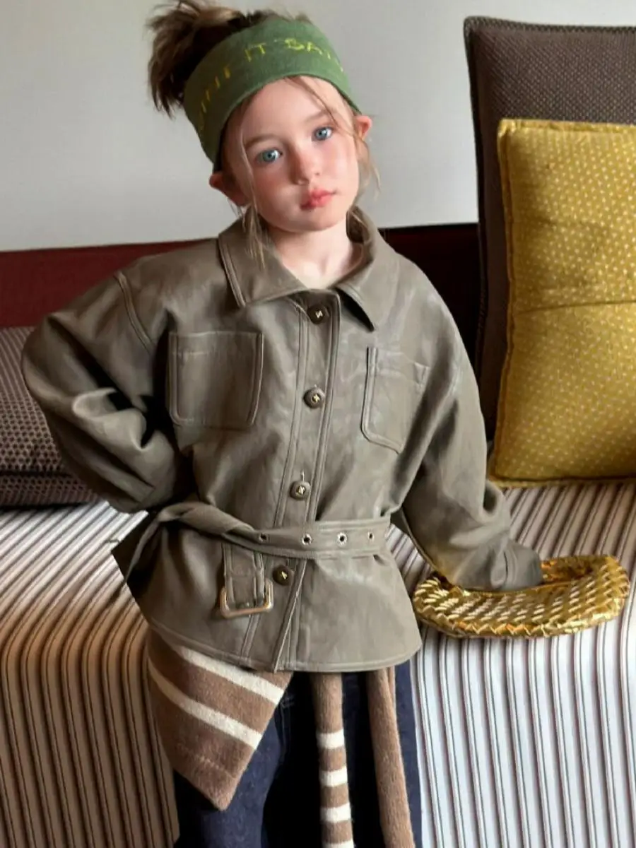 cool-sweet-style-children's-leather-jacket-girls-fashionable-outerwear-new-autumn-arrival-korean-version-kids-clothing