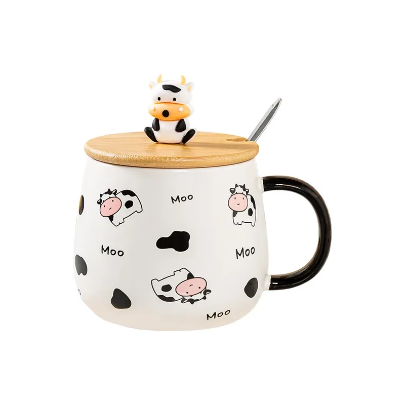 Creative 3D Animal Mug Relief Cow Ceramic Mug Coffee Cups Teacup Juice Milk Tea Bottle Cute Animals Breakfast Cups Kids Gift