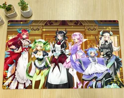 YuGiOh Playmat Dragonmaid Girls TCG CCG Mat Board Game Duel Pad Trading Card Game Mat Rubber Anime Mouse Pad Desk Pad Free Bag