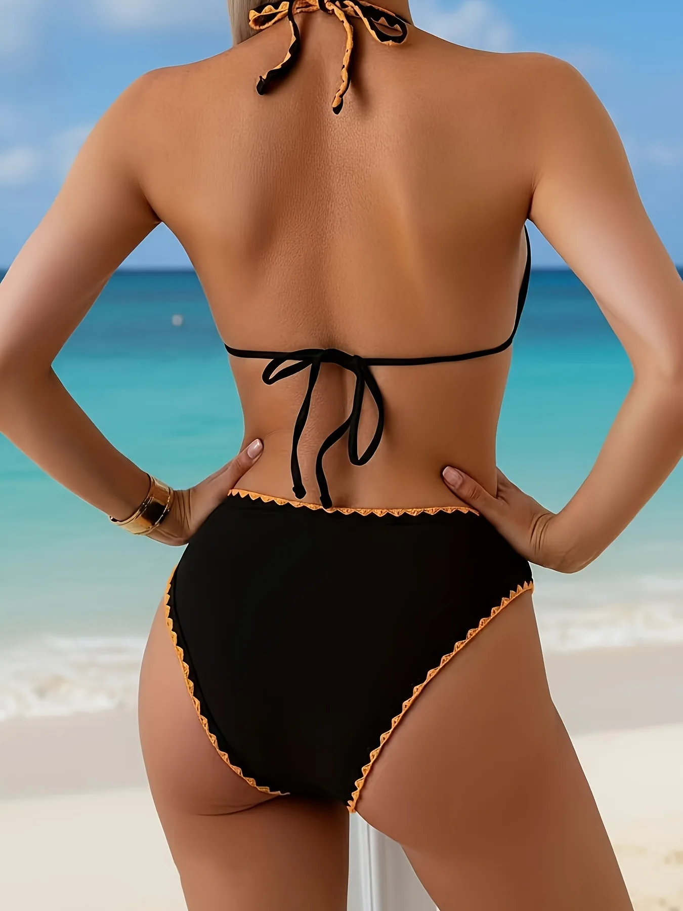 2026 Set bikini push up floreale da donna Tie-Back Costume da bagno a due pezzi Estate Scollo a V Halter Crop Top Abiti da spiaggia Mutandine Vestito Nuovo