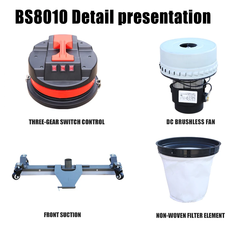 

Industrial-Grade Cleaning Equipment 4500W 80L Capacity 4.2㎡ Filter Area 360° Mobility Casters
