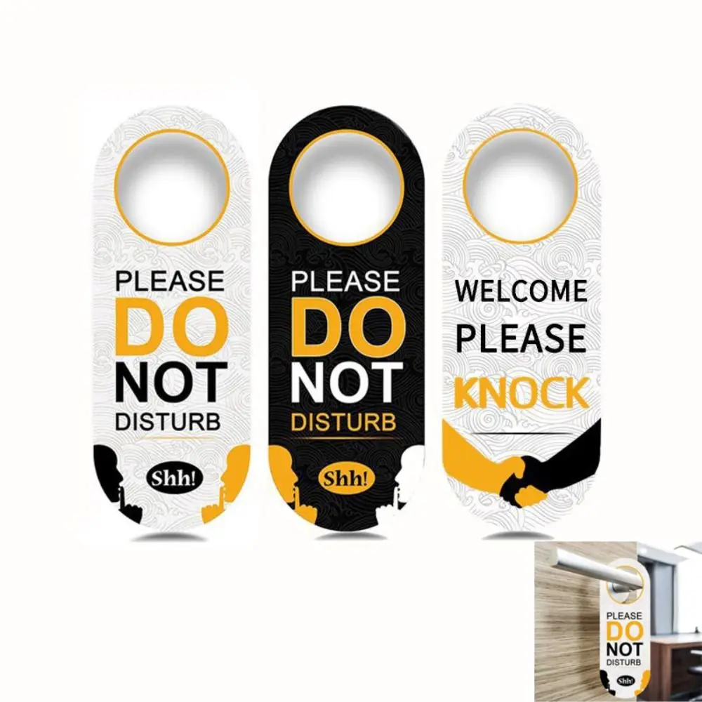 Durable PVC Door Sign Double Sided Please Do Not Disturb Meeting Label Door Hanger Wall Decoration