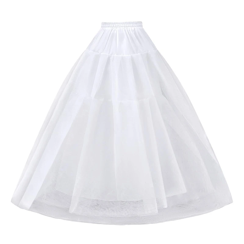 

Белая многослойная фатиновая юбка-подъюбник с эластичным поясом, А-силуэт, объемная, для свадебного платья
