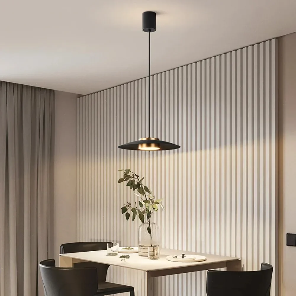 Imagem -03 - Modern Black Led Pendant Lights Iluminação Interior Lâmpada do Teto Luz Suspensa Lustre Decorativo Sala de Jantar