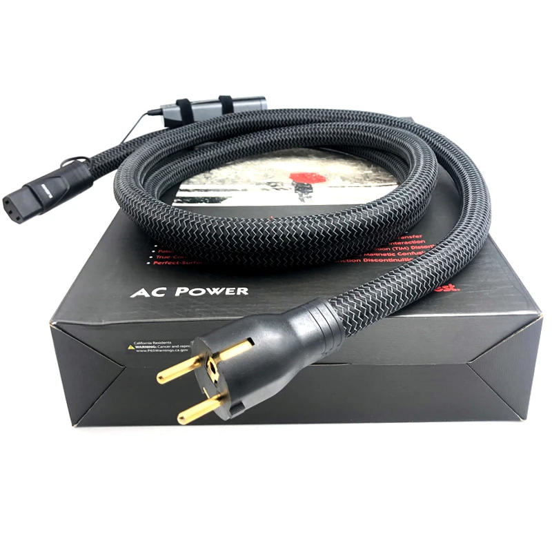 Hi-End Blizzard Audio Power Cord US / EU Plug High-Purity True-Concentric HiFi Audio Amplifier AC Power Cable with 72V Battery