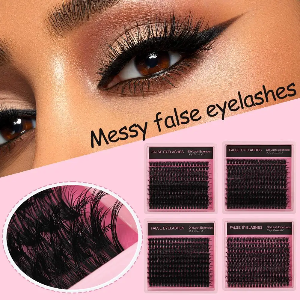 Kit de cils en grappe, moelleux, épais, individuels, liaison et joint, Faux cils en vison, maquillage, DIY, nouveau, 2025
