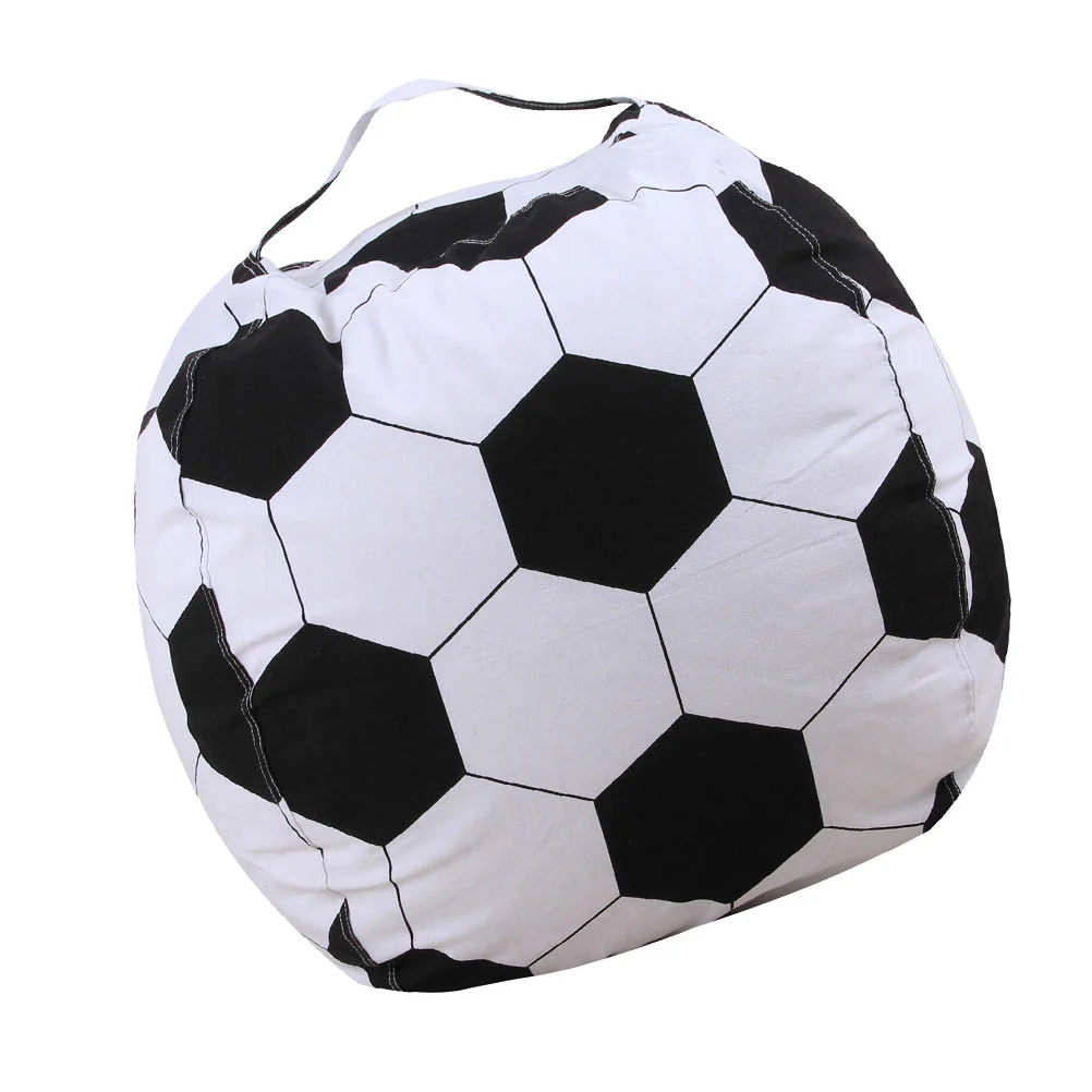 Stuffed Animals Zipper Beanbag Football Storage Soft Toy White Polyester Child Toys