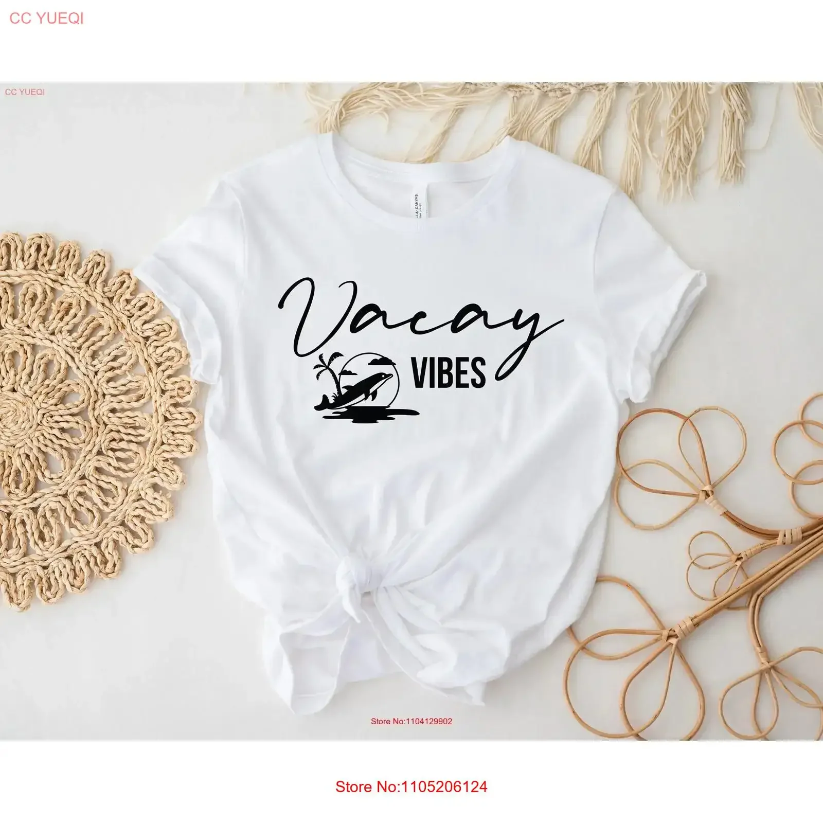 تي شيرت Vacay vibes للفتيات رحلة الفتيات عطلة السفر الطريق عاشق مطابقة خمر غسلها الشارع الشهير أزياء تنوعا تنفس