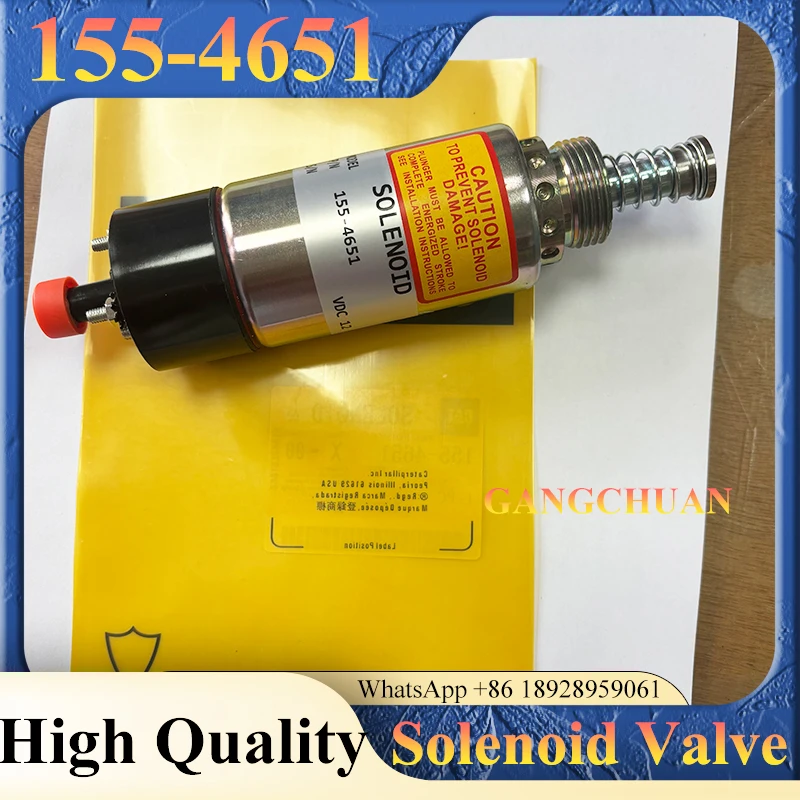 

12V 155-4651 1554651 Fuel Shut Off Solenoid Valve for Excavator E320B E325B