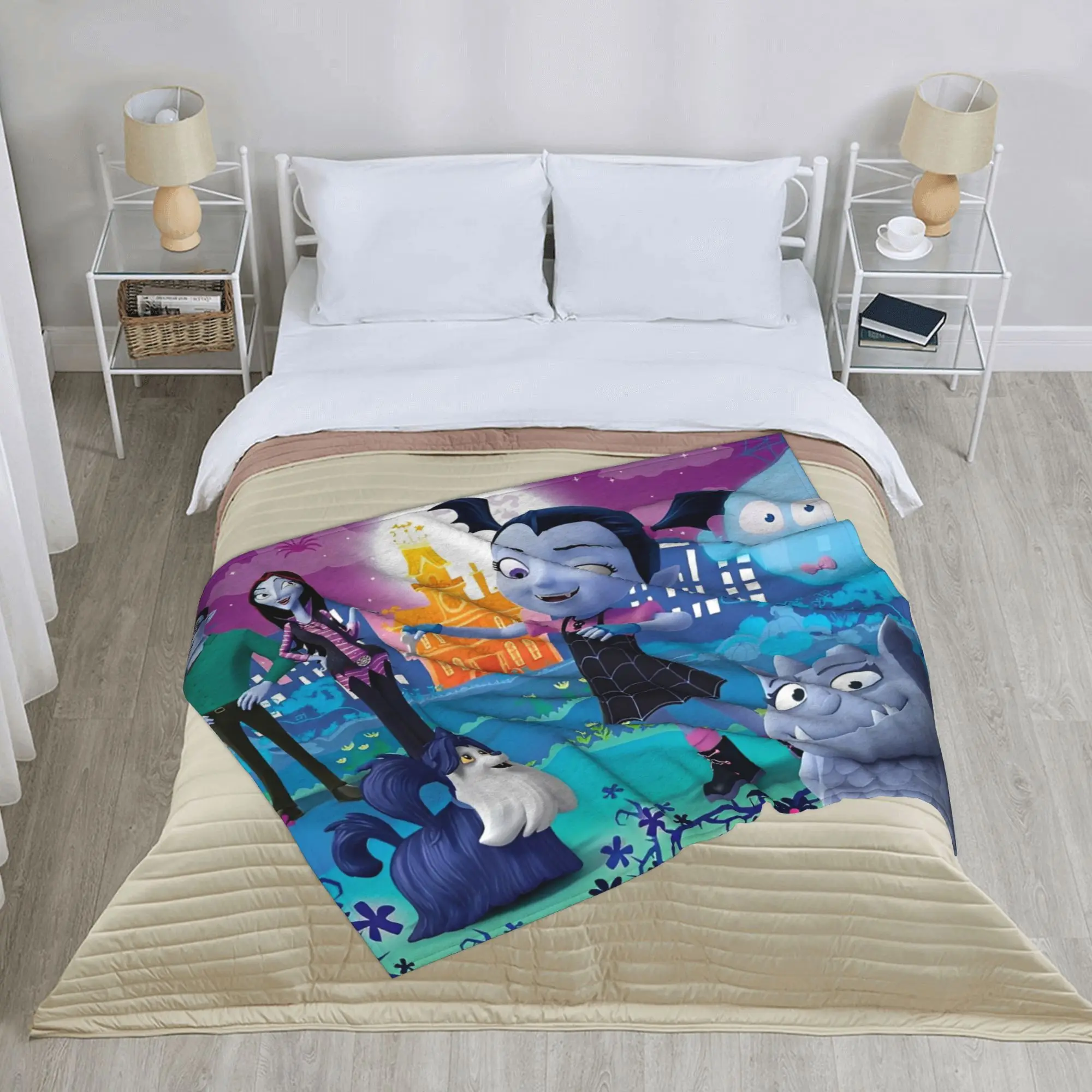 vampirina في سن المراهقة مصاص دماء بطانية دافئة دافئة رقيق رمي البطانيات للأريكة 50x60 بوصة أحجام متعددة المفارش #1