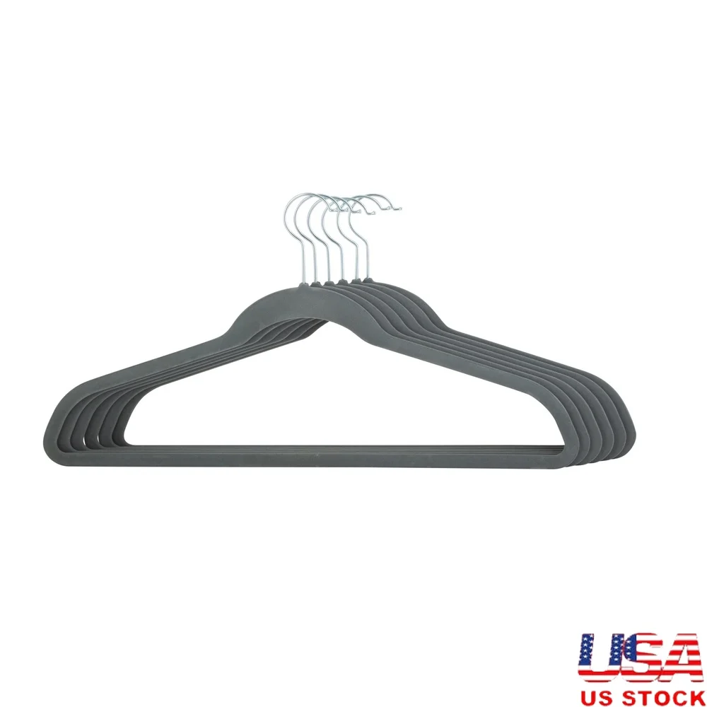 

6 Pack Extra Wide Velvet Coat Hangers Non Slip Organizational Durable Space Saving Shirts Dresses Closet Management