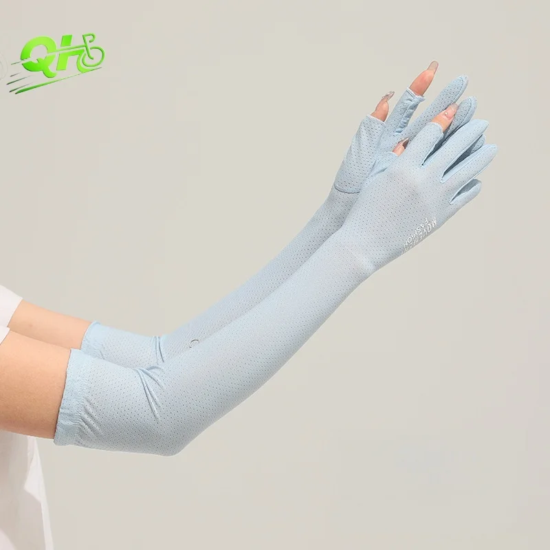 

Летние солнцезащитные перчатки для рук, велоспорт, рыбалка, вождение, ледяная шелковая сетка, дышащие рукава для езды на велосипеде, спортивные гвардии на открытом воздухе, унисекс