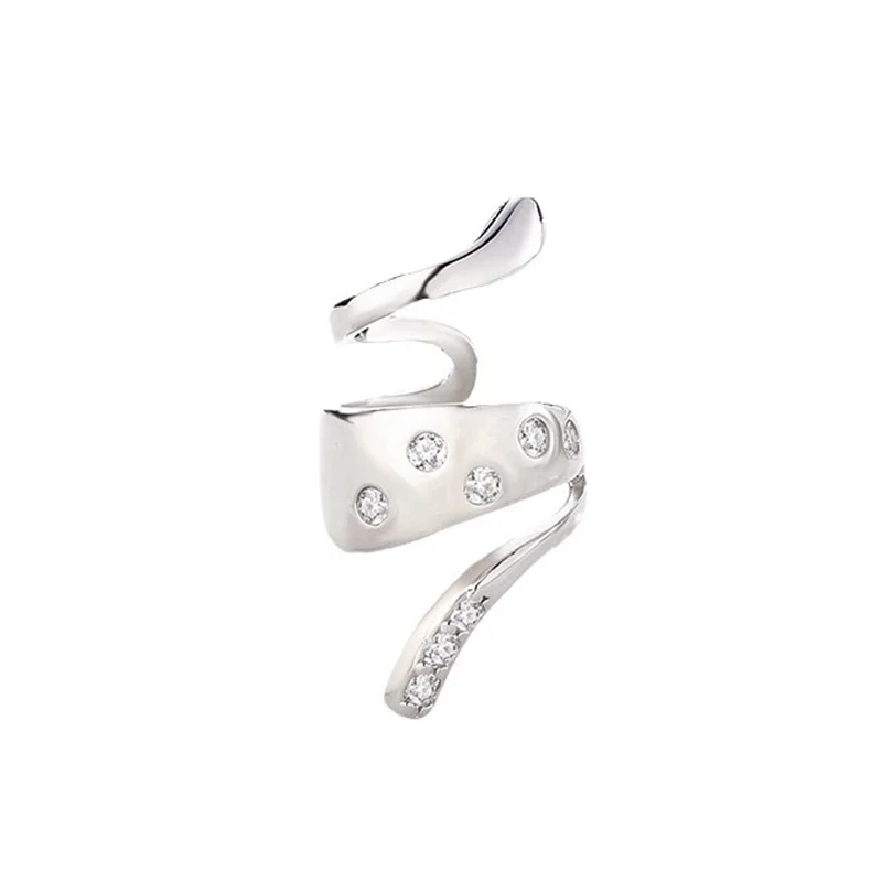1Pcs Vintage Zircon Snake Shape Ear Cuff Earrings Non-Piercing Cuff Ear Clip Earring For Men Women Jewelry e1533 - view 5