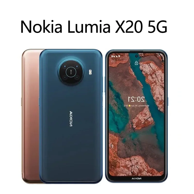 كاميرا Nokia X20 5G CPU Qualcomm 64MP الأصلية Snapdragon 480 سعة بطارية الهاتف الذكي 4470 مللي أمبير في الساعة هاتف مستعمل