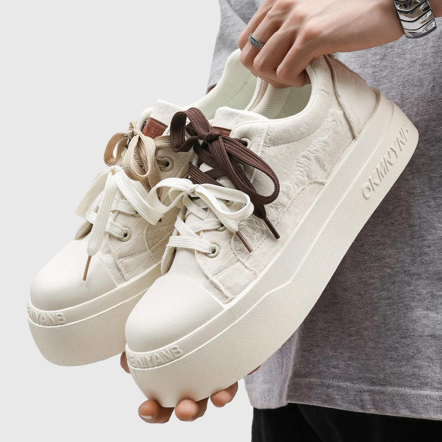 

2026 Summer New Breathable Canvas Shoes, Men Trendy Versatile Sneakers, Thick Sole Anti-slip Wear-resistant Casual Cloth Shoes