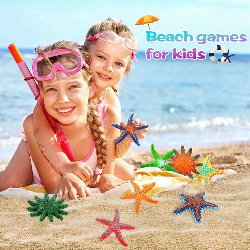 Swimming Underwater Pool Toys For Ages 4-8, 8-12, Summer Beach Colorful Starfish Toys, Dive Throw Toy For Pool