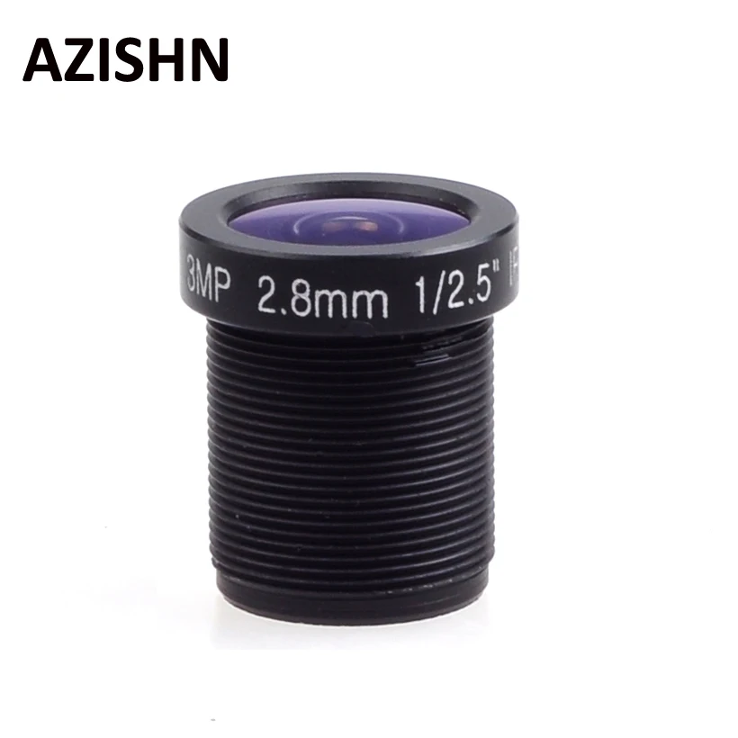 AZISHN Used for HD full HD closed-circuit camera IP camera 3MP 2.8mm1/2.5 '' 115 degree wide angle M12 * 0.5 MTV installation