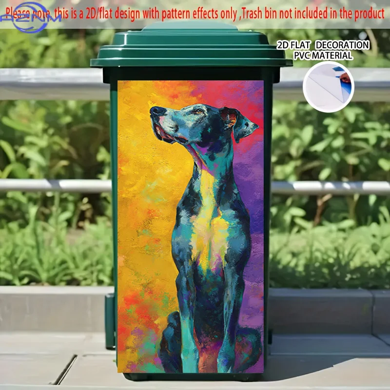 2D Flat Printing 1pc 2D Pattern Printed Kitchen Trash Can Sticker xcm 
