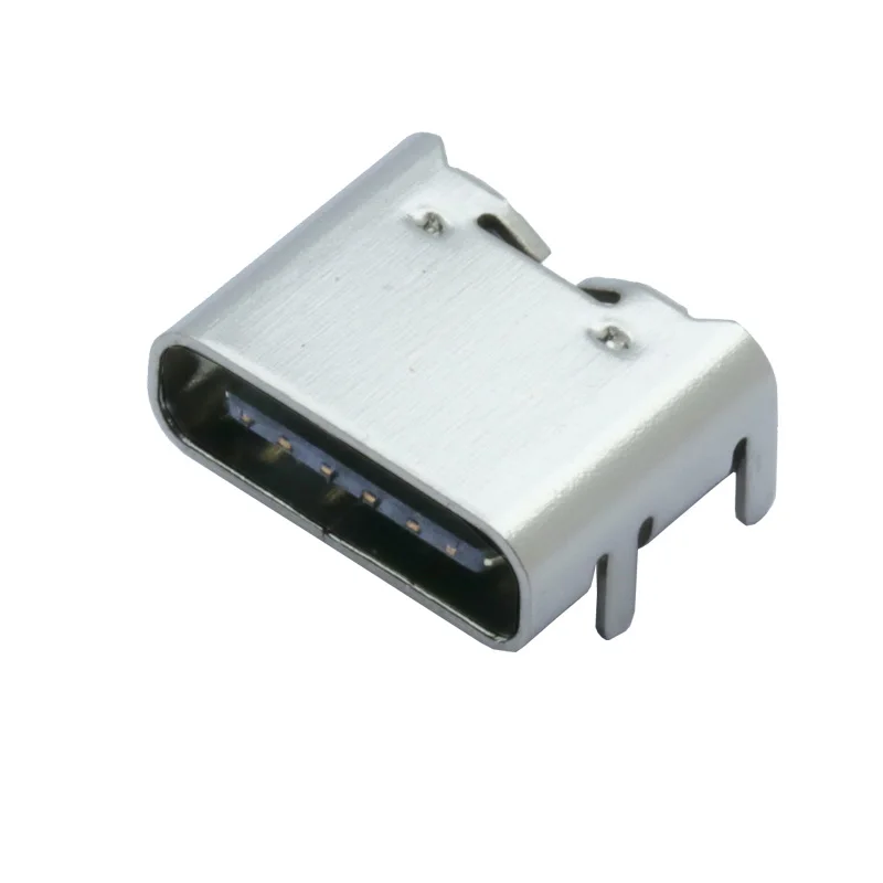 10pcs/lot USB Type C 6 Pin SMT Socket Connector USB 3.1 Type-C Female Placement SMD DIP for PCB design DIY high current charging