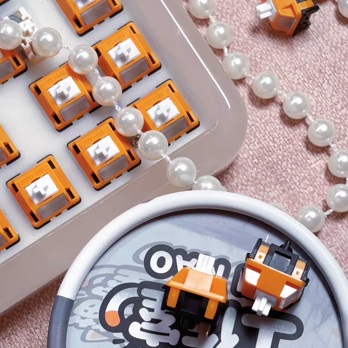 

HMX Hidden Cat Switch Advance paragraph Tactile Switches Custom Mechanical Keyboard Pre-Lubed 5Pin 45g HIFI Suitable Large Keys