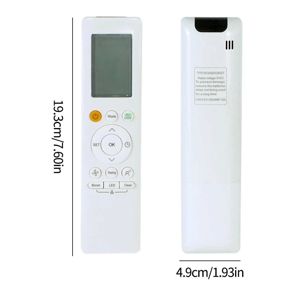 جهاز التحكم عن بعد rg10a (b2s)/bgef لمكيف الهواء