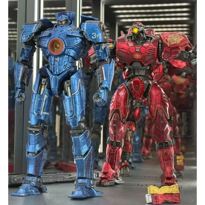 In Stock LING JIHUN Original Pacific Rim Crimson Typhoon Finished Mecha LED Light Emitting Action Figures Toy Gift Collection