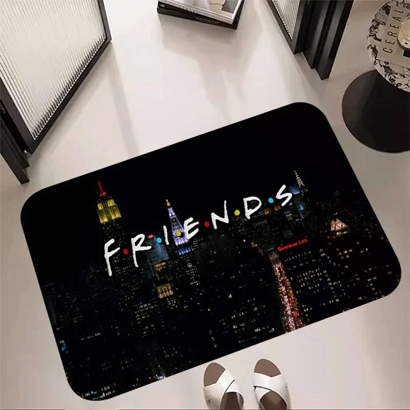 Living Room Rugs Friends TV Foot Carpets Entrance Doormat Kawaii Rug Floor Mats Anti Slip Mat Home Decor Kitchen Hallway Carpet